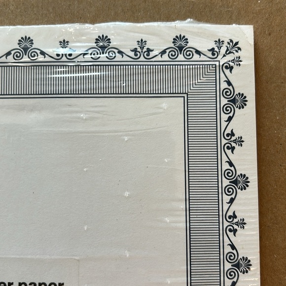 FREE designer paper with blue border 25 pgs for announcements, certificates - Picture 5 of 7